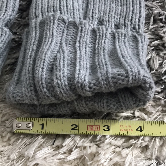 BOOT TOPPERS/LEG WARMERS GRAY KNIT CUFFED - Picture 4 of 6
